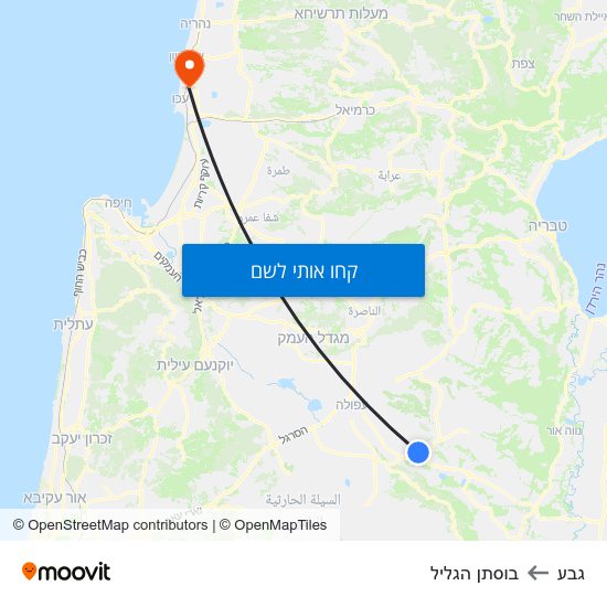 מפת גבע לבוסתן הגליל