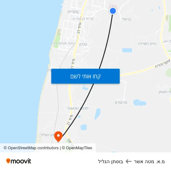 מפת מ.א. מטה אשר לבוסתן הגליל