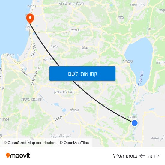 מפת ירדנה לבוסתן הגליל