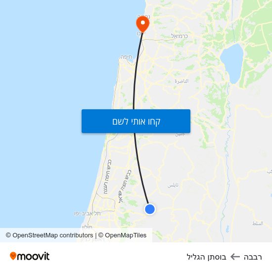 מפת רבבה לבוסתן הגליל