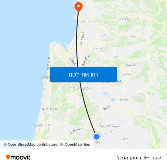 מפת שקד לבוסתן הגליל