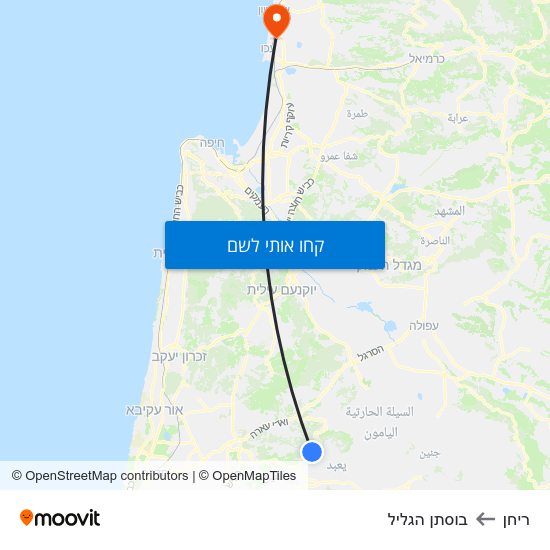 מפת ריחן לבוסתן הגליל