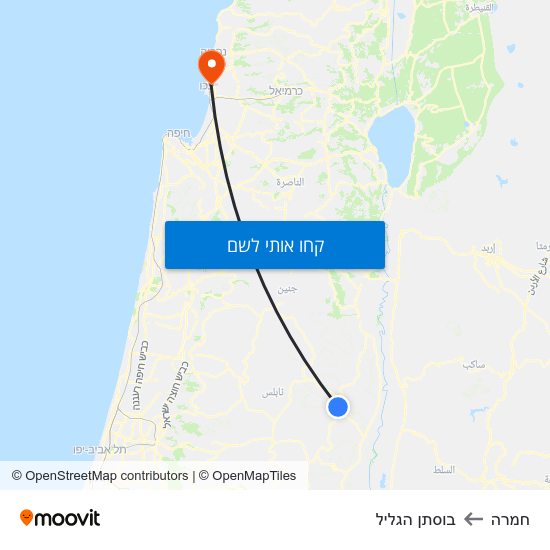 מפת חמרה לבוסתן הגליל