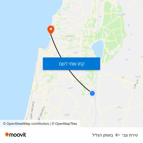 מפת טירת צבי לבוסתן הגליל