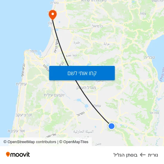 מפת נורית לבוסתן הגליל
