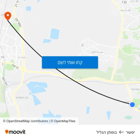 מפת יסעור לבוסתן הגליל