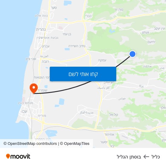 מפת כליל לבוסתן הגליל