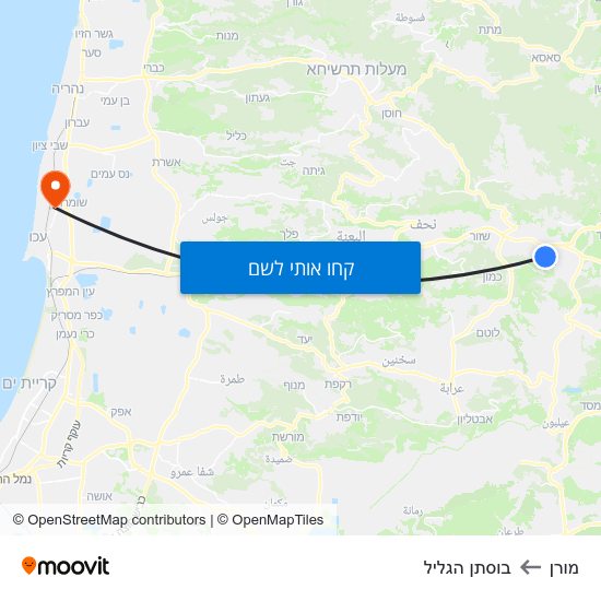 מפת מורן לבוסתן הגליל