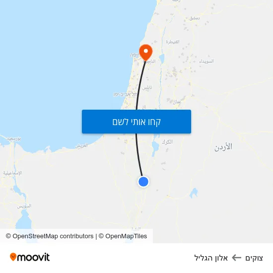 מפת צוקים לאלון הגליל