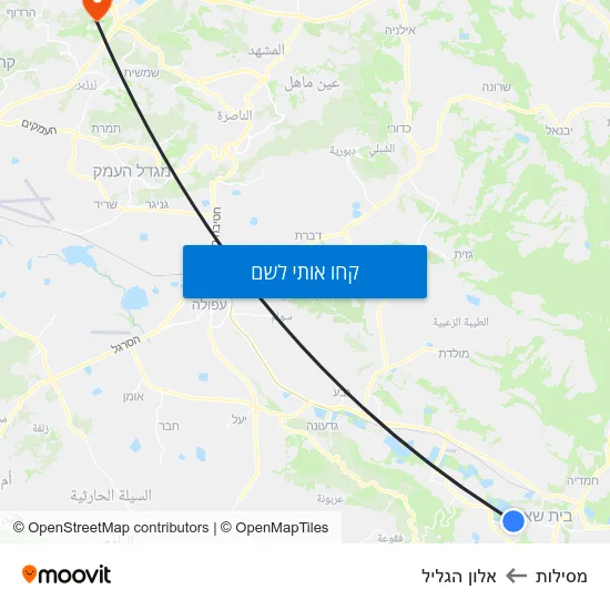 מפת מסילות לאלון הגליל