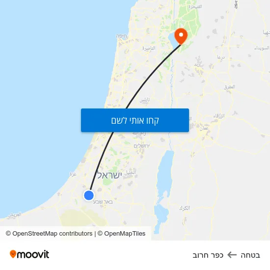 מפת בטחה לכפר חרוב