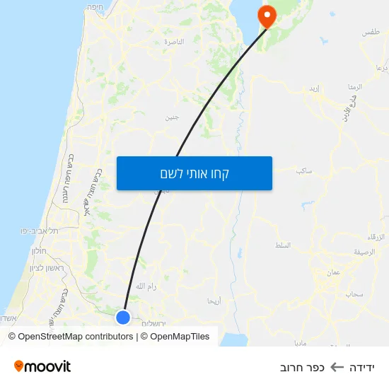מפת ידידה לכפר חרוב