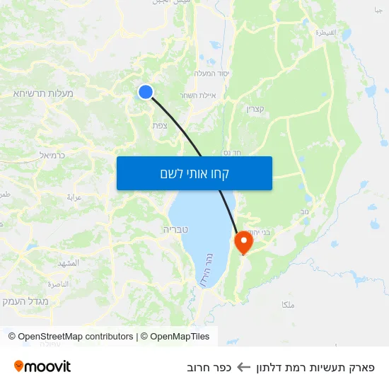 מפת פארק תעשיות רמת דלתון לכפר חרוב