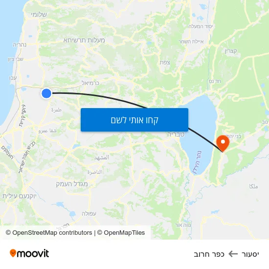 מפת יסעור לכפר חרוב