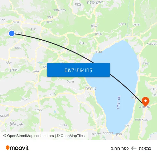 מפת כמאנה לכפר חרוב