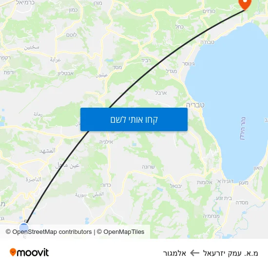 מפת מ.א. עמק יזרעאל לאלמגור