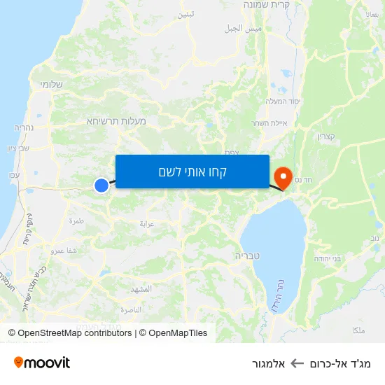 מפת מג'ד אל-כרום לאלמגור