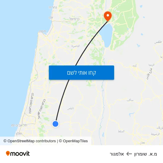 מפת מ.א. שומרון לאלמגור