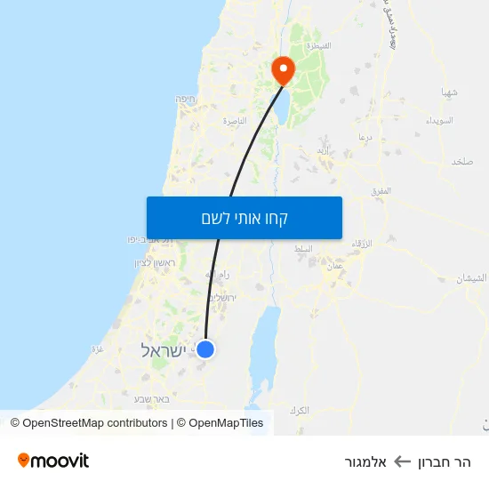 מפת הר חברון לאלמגור