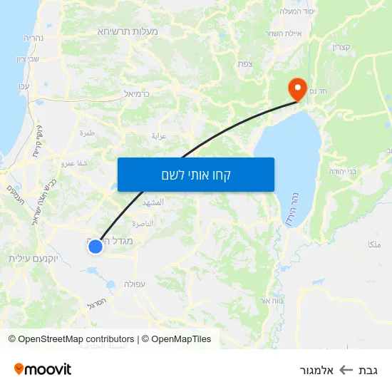 מפת גבת לאלמגור