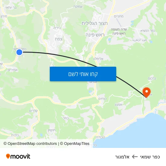 מפת כפר שמאי לאלמגור