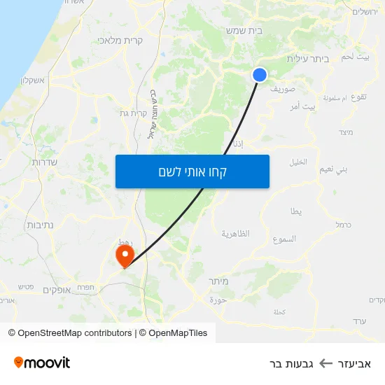 מפת אביעזר לגבעות בר