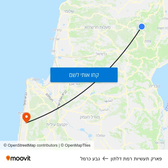 מפת פארק תעשיות רמת דלתון לגבע כרמל