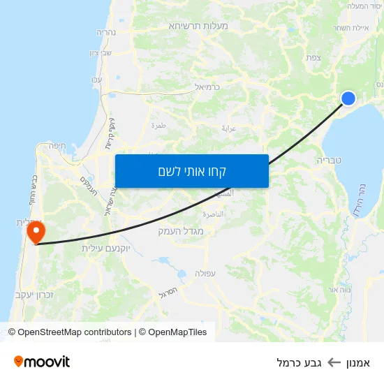 מפת אמנון לגבע כרמל