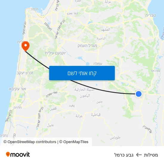מפת מסילות לגבע כרמל