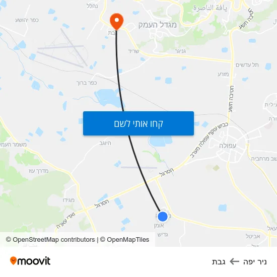 מפת ניר יפה לגבת