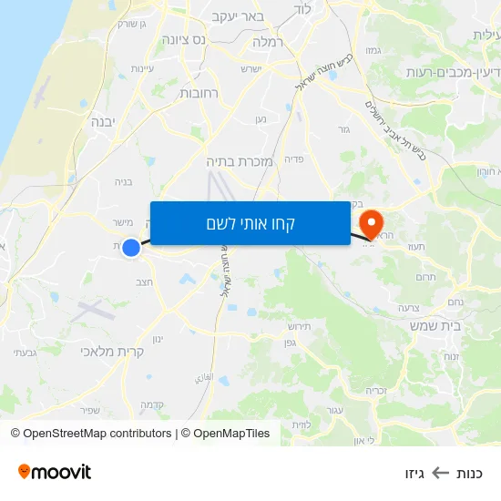 מפת כנות לגיזו