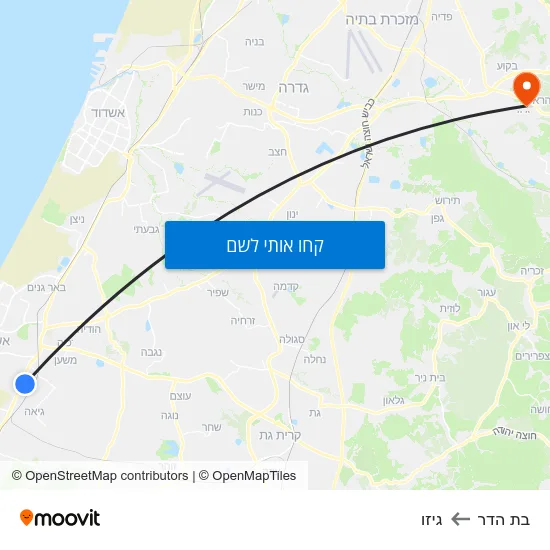 מפת בת הדר לגיזו