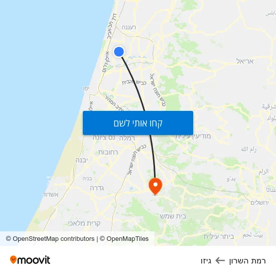 מפת רמת השרון לגיזו