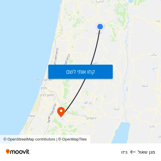 מפת מגן שאול לגיזו