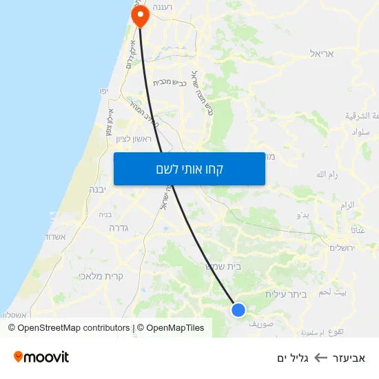 מפת אביעזר לגליל ים