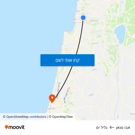 מפת אבו סנאן לגליל ים