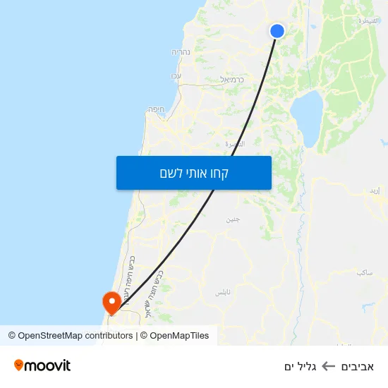 מפת אביבים לגליל ים