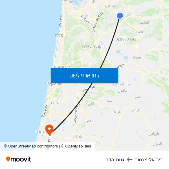 מפת ביר אל-מכסור לגנות הדר