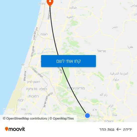 מפת ידידה לגנות הדר
