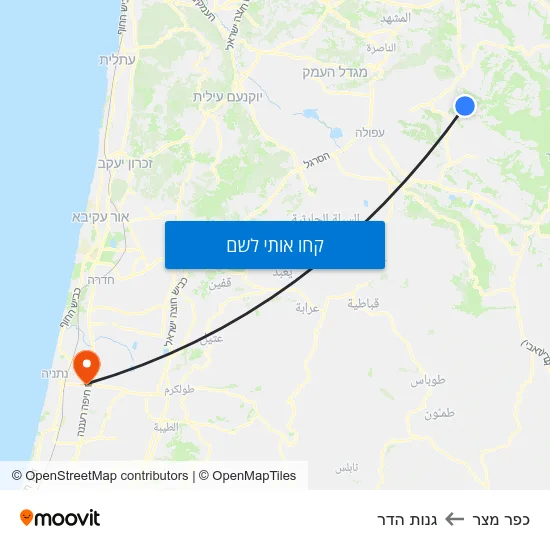 מפת כפר מצר לגנות הדר