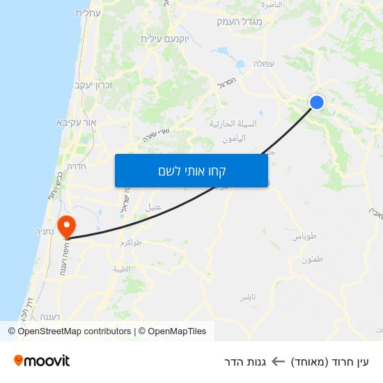 מפת עין חרוד (מאוחד) לגנות הדר