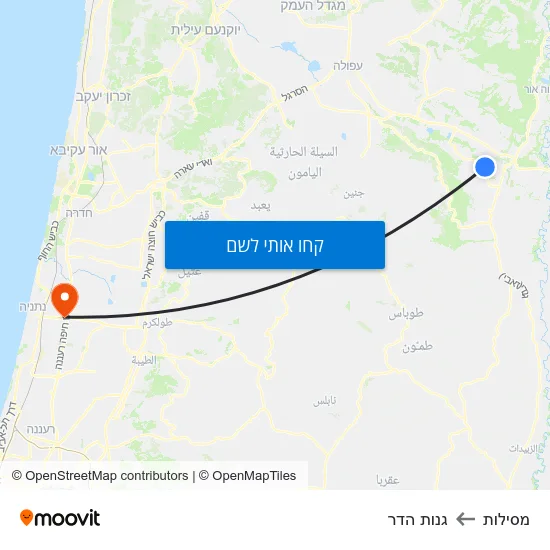 מפת מסילות לגנות הדר