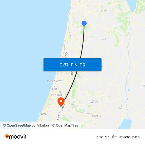 מפת רמת השופט לגני הדר