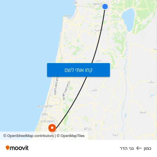 מפת כמון לגני הדר