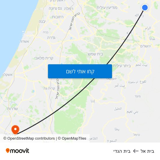מפת בית אל לבית הגדי