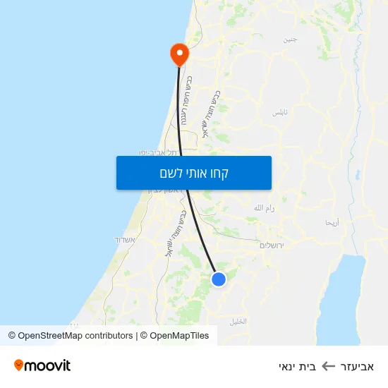 מפת אביעזר לבית ינאי