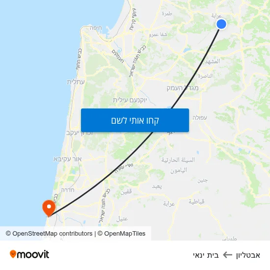 מפת אבטליון לבית ינאי