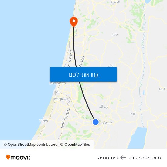 מפת מ.א. מטה יהודה לבית חנניה