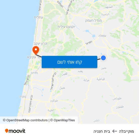 מפת מוקייבלה לבית חנניה