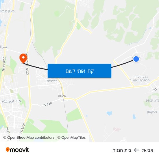 מפת אביאל לבית חנניה